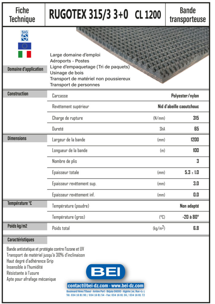 RUGOTEX 315/3 3+0 CL1200